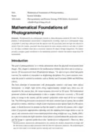 math of photogrammetry